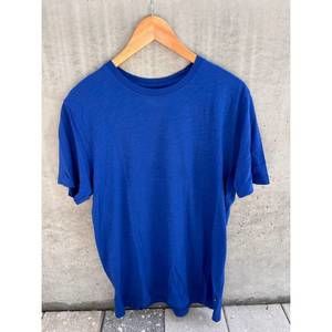 NEW SOL ANGELES mens essential slub crew in blue